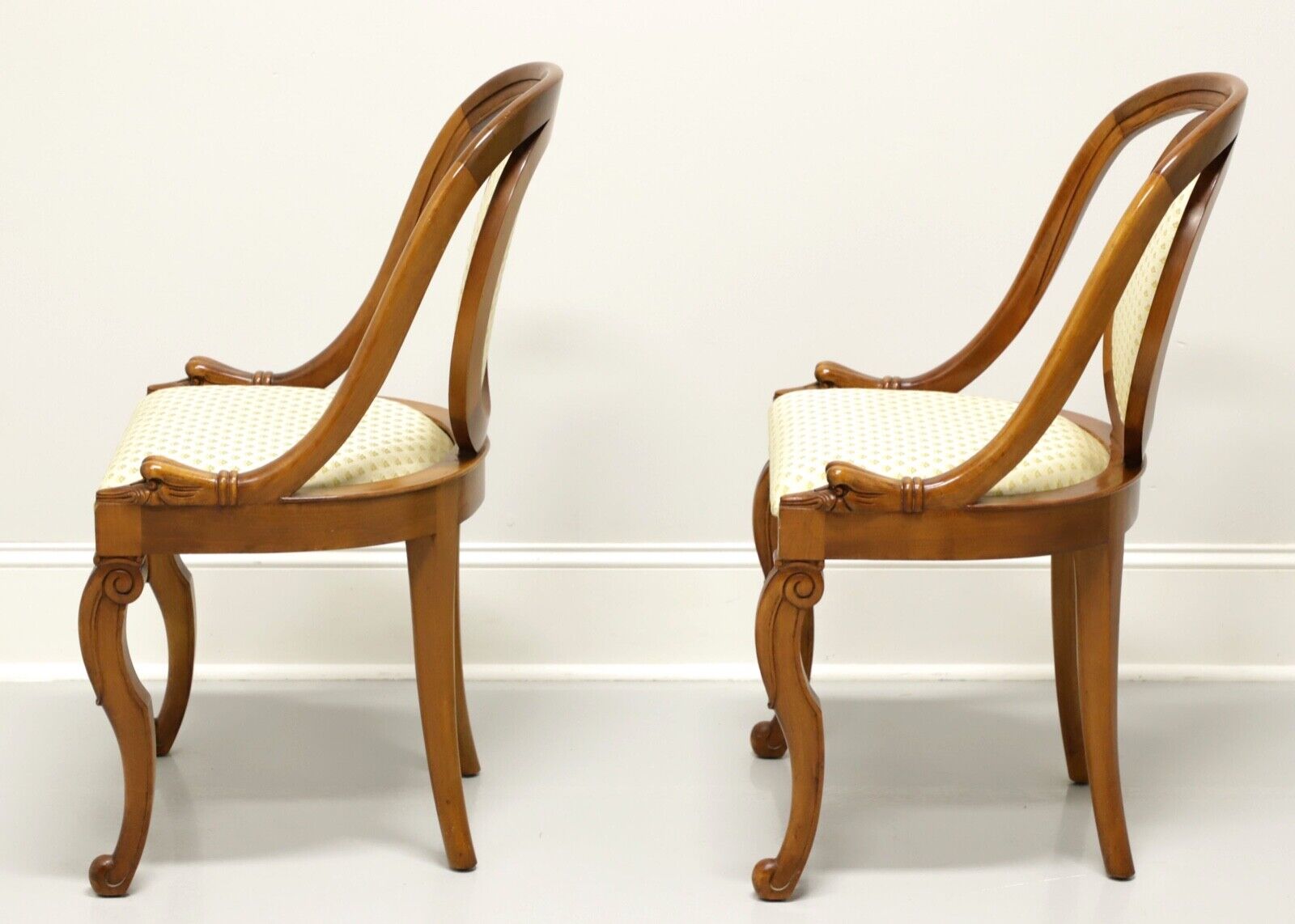 French Art Deco Goosehead Dining Chairs, Pair