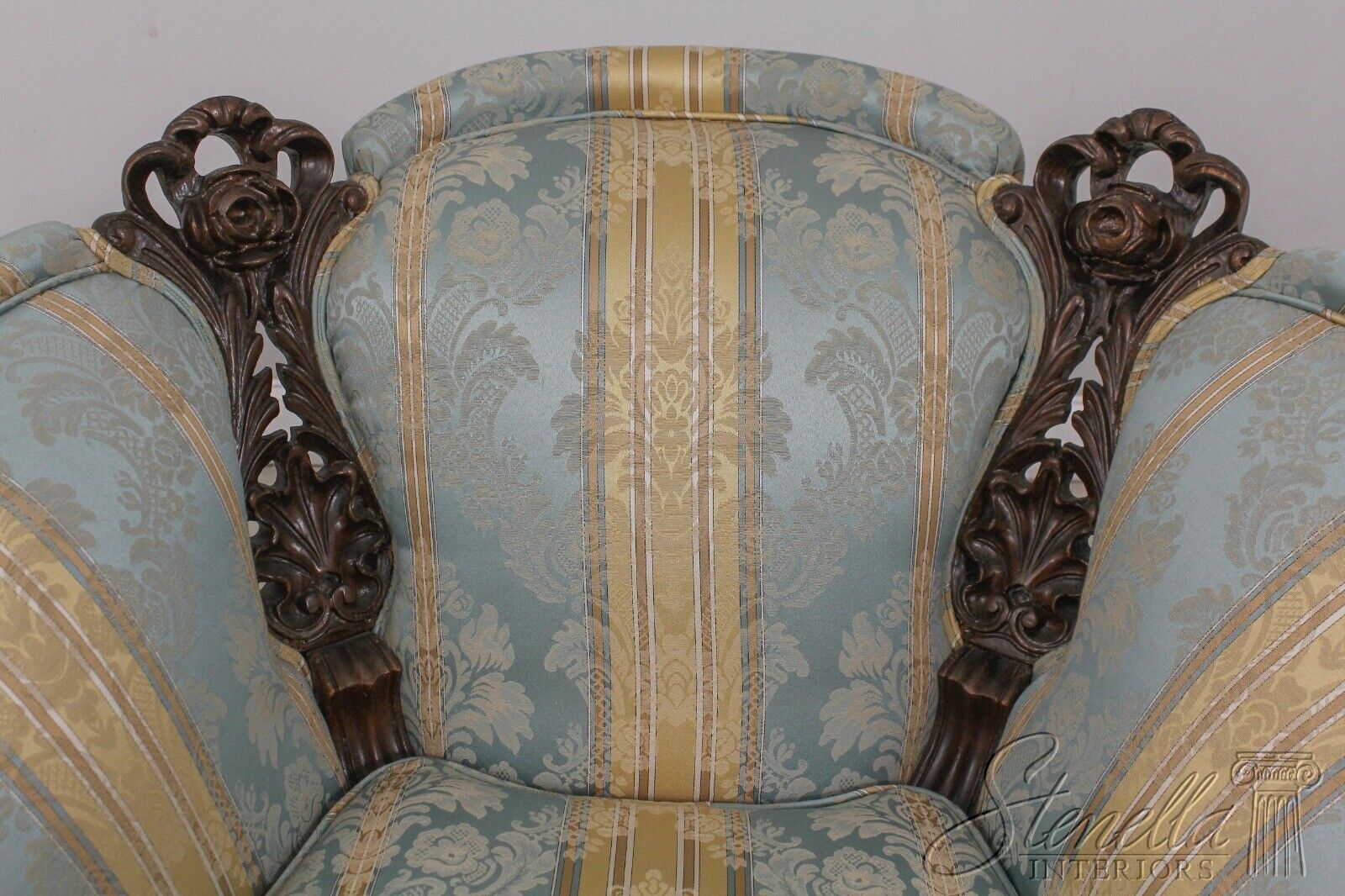 1930s Ornately Carved Frame Club Chair Pure Vintage