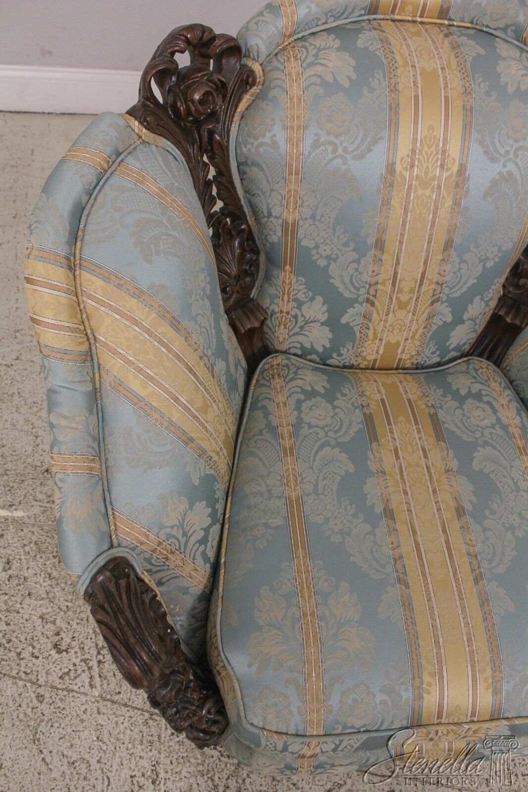1930s Ornately Carved Frame Club Chair Pure Vintage