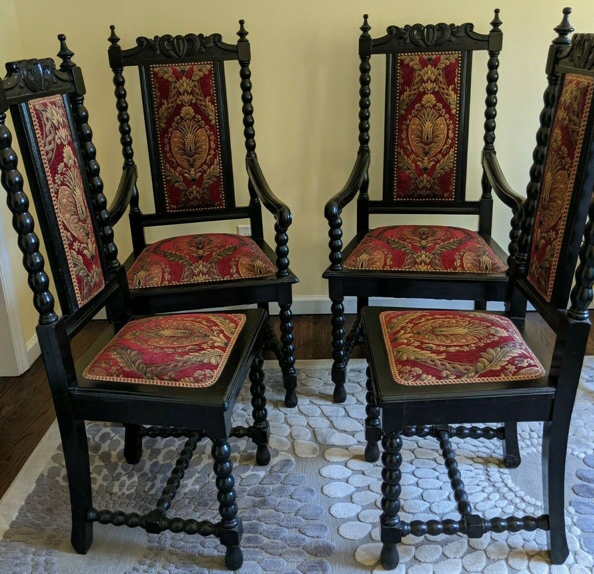 Set of 4 Authentic Edwardian Chairs for $450 Each