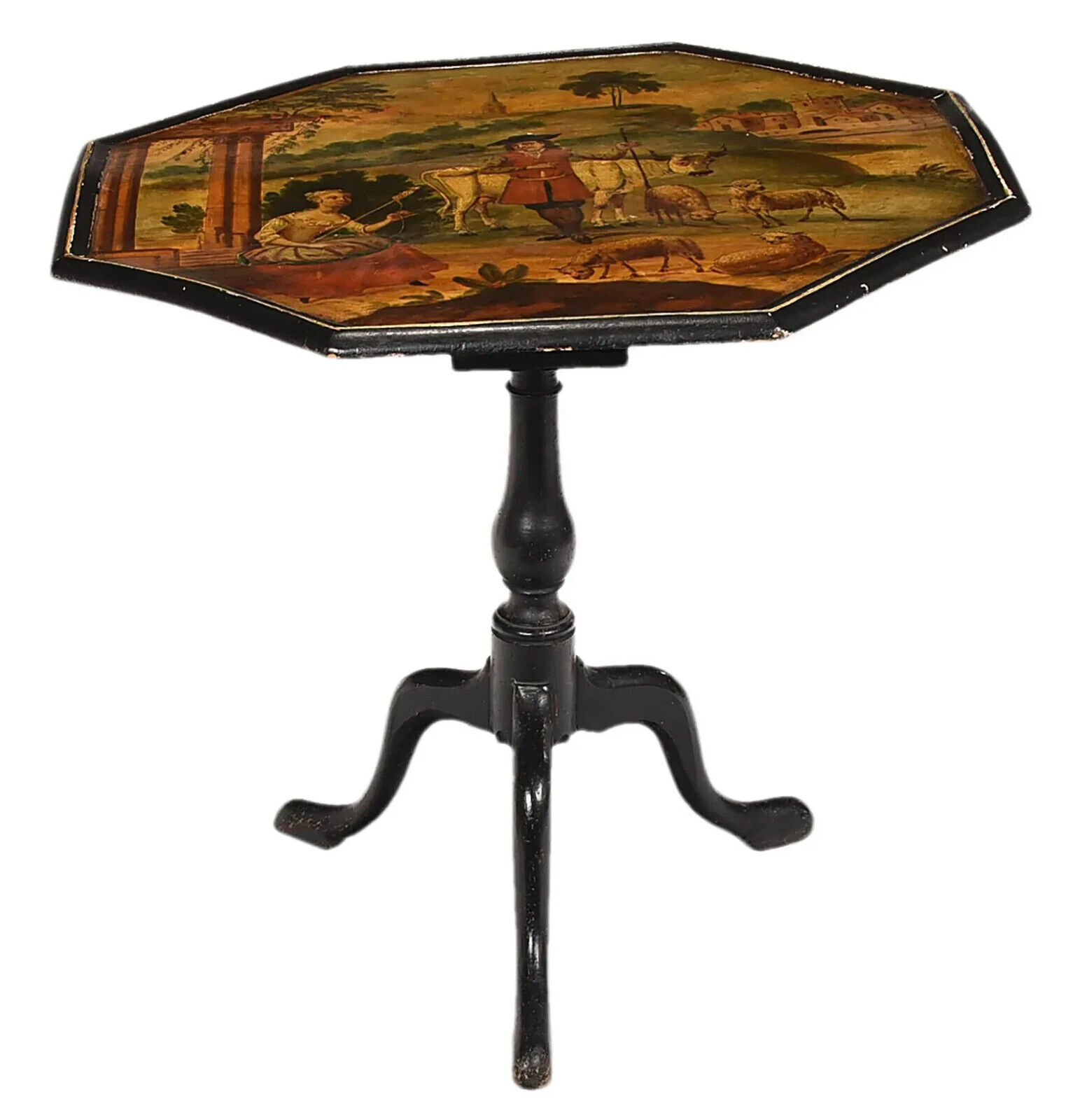 Georgian Style Tilt Top Tea Table Octagonal