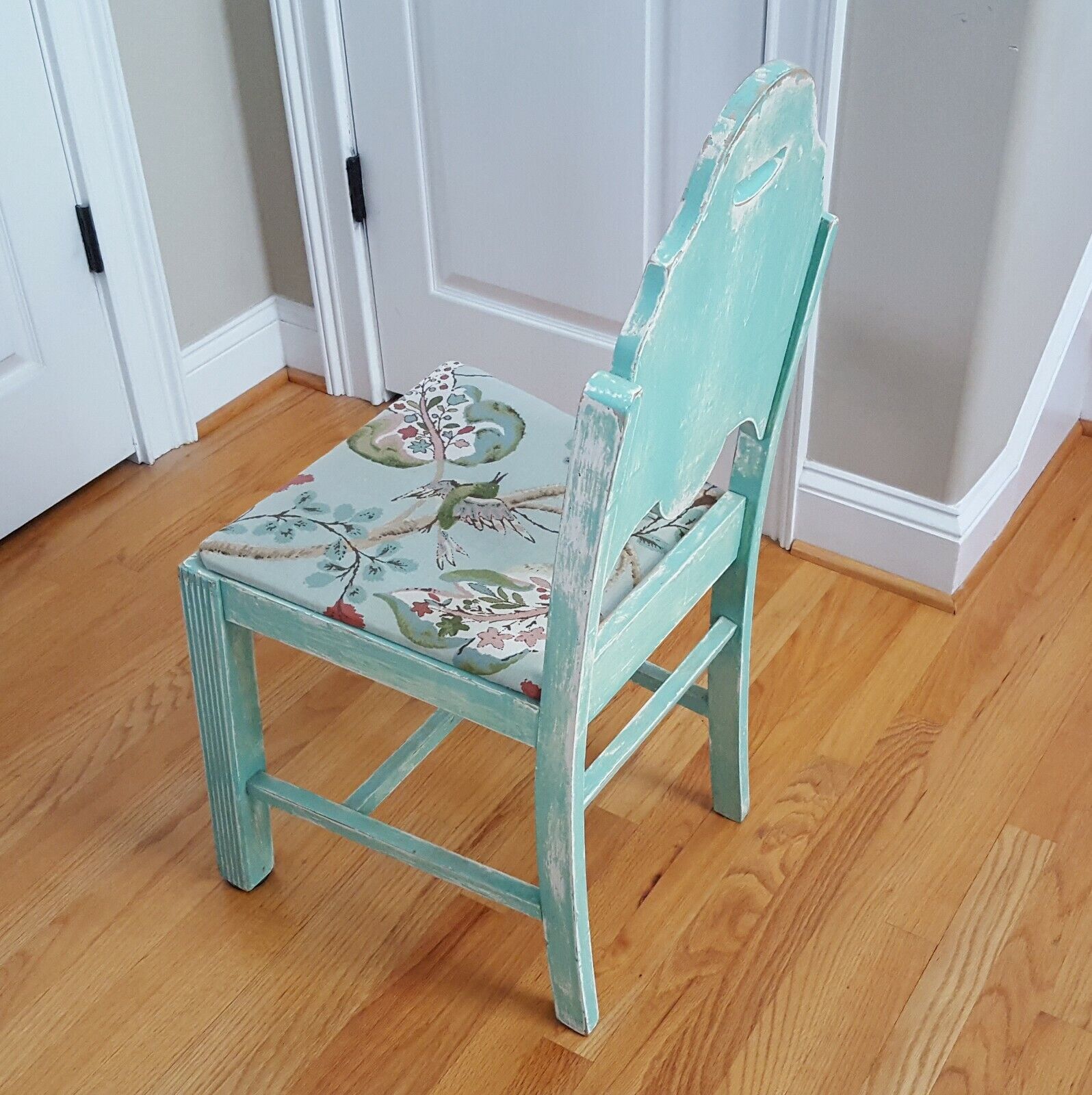 1920s/30s Art Deco Mint Green Cathedral Style Chair