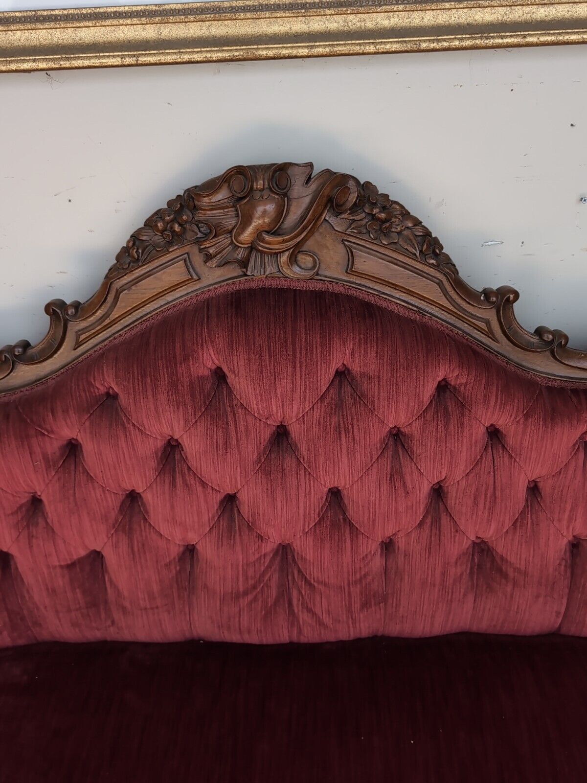 Victorian Rosewood Settee with Intricate Carvings