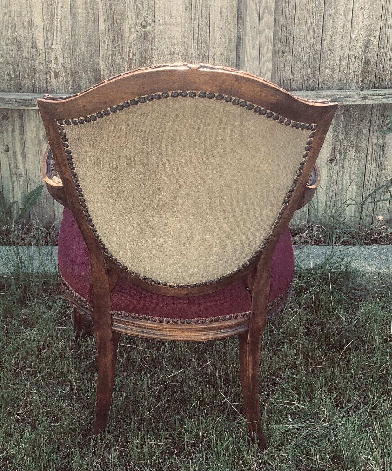 French Armchair with Tapestry Needlepoint from 1700s