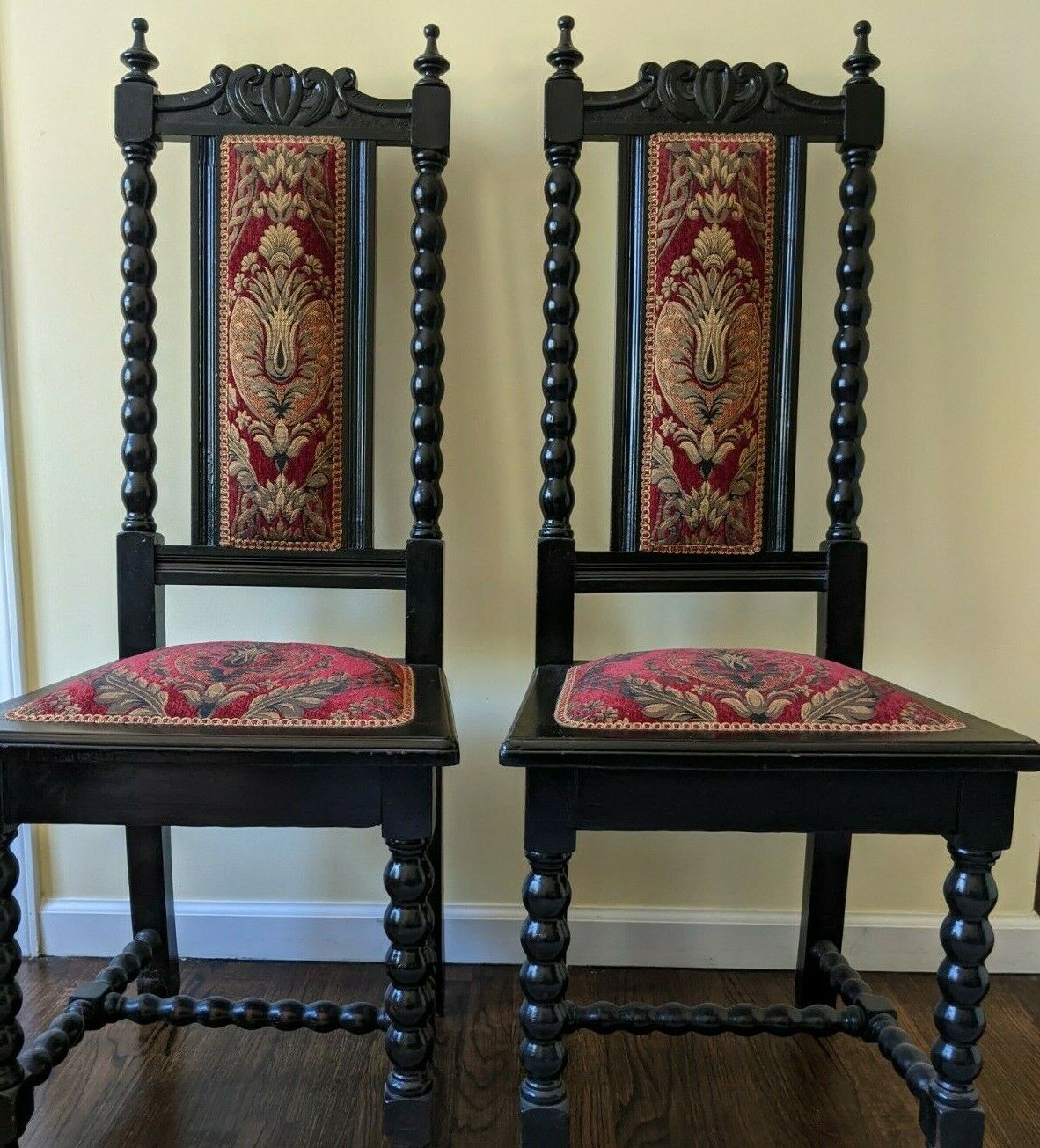 Set of 4 Authentic Edwardian Chairs for $450 Each