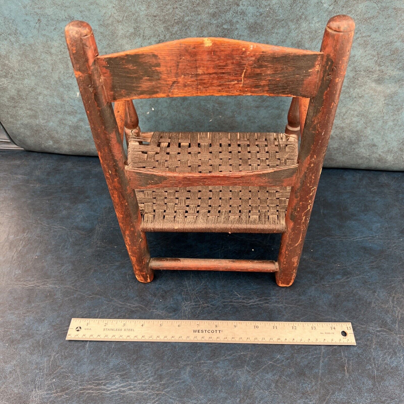 Authentic 1700's Child's Wood Chair with Pinstriping