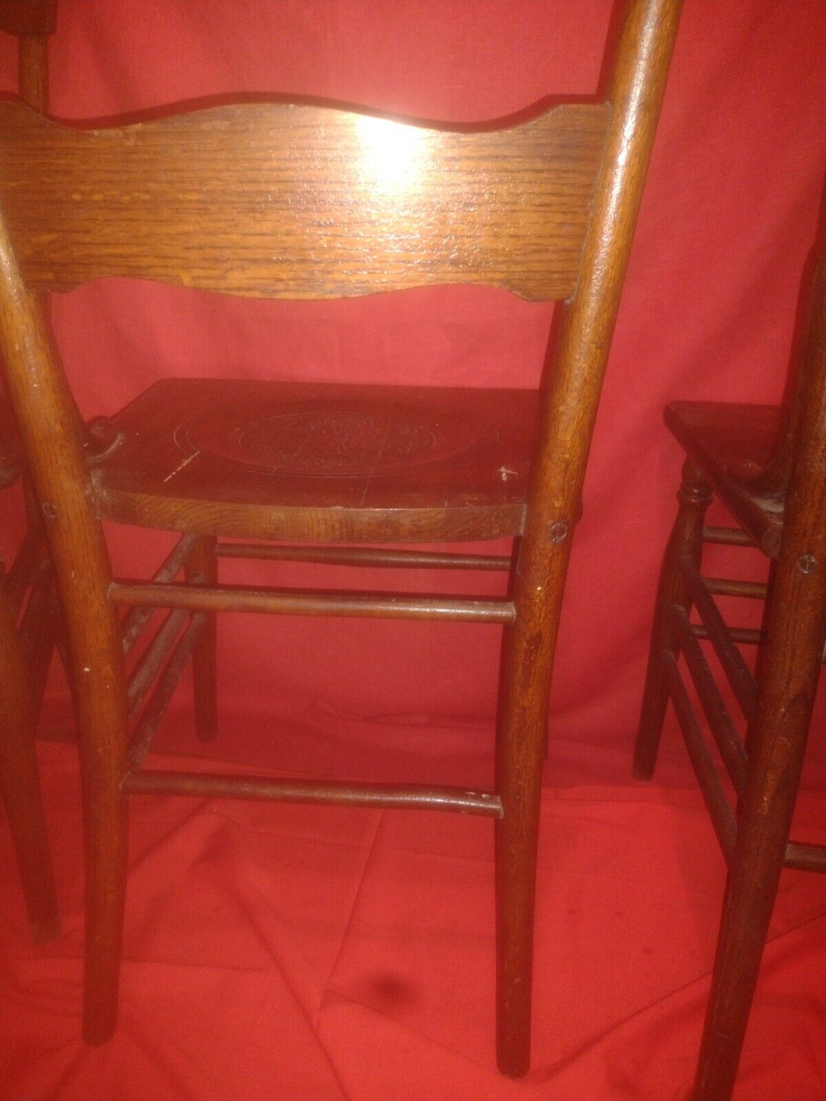 Set of 4 Vintage Oak Dining Chairs