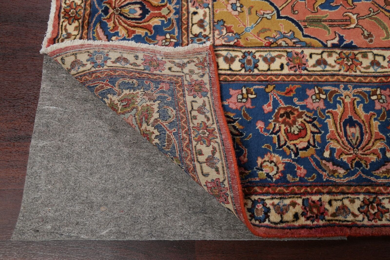 Large Hand-Knotted Antique Tebriz Heydarzadeh Rug