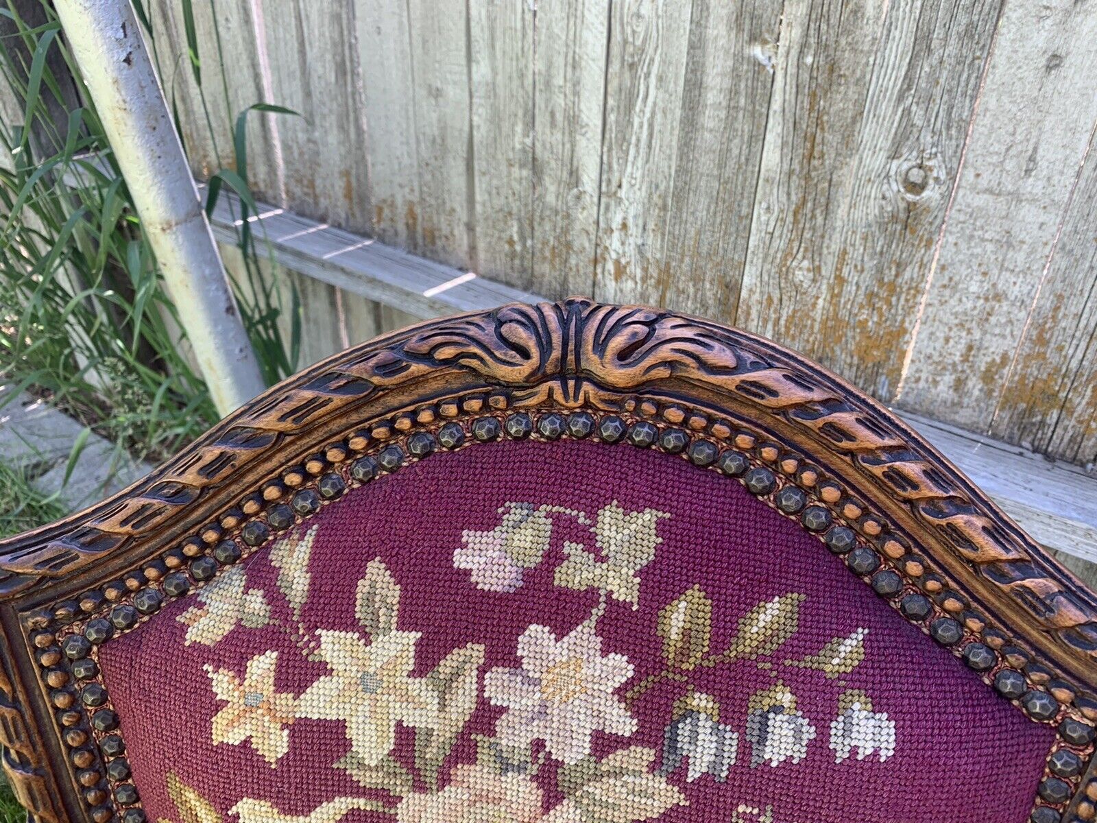 French Armchair with Tapestry Needlepoint from 1700s