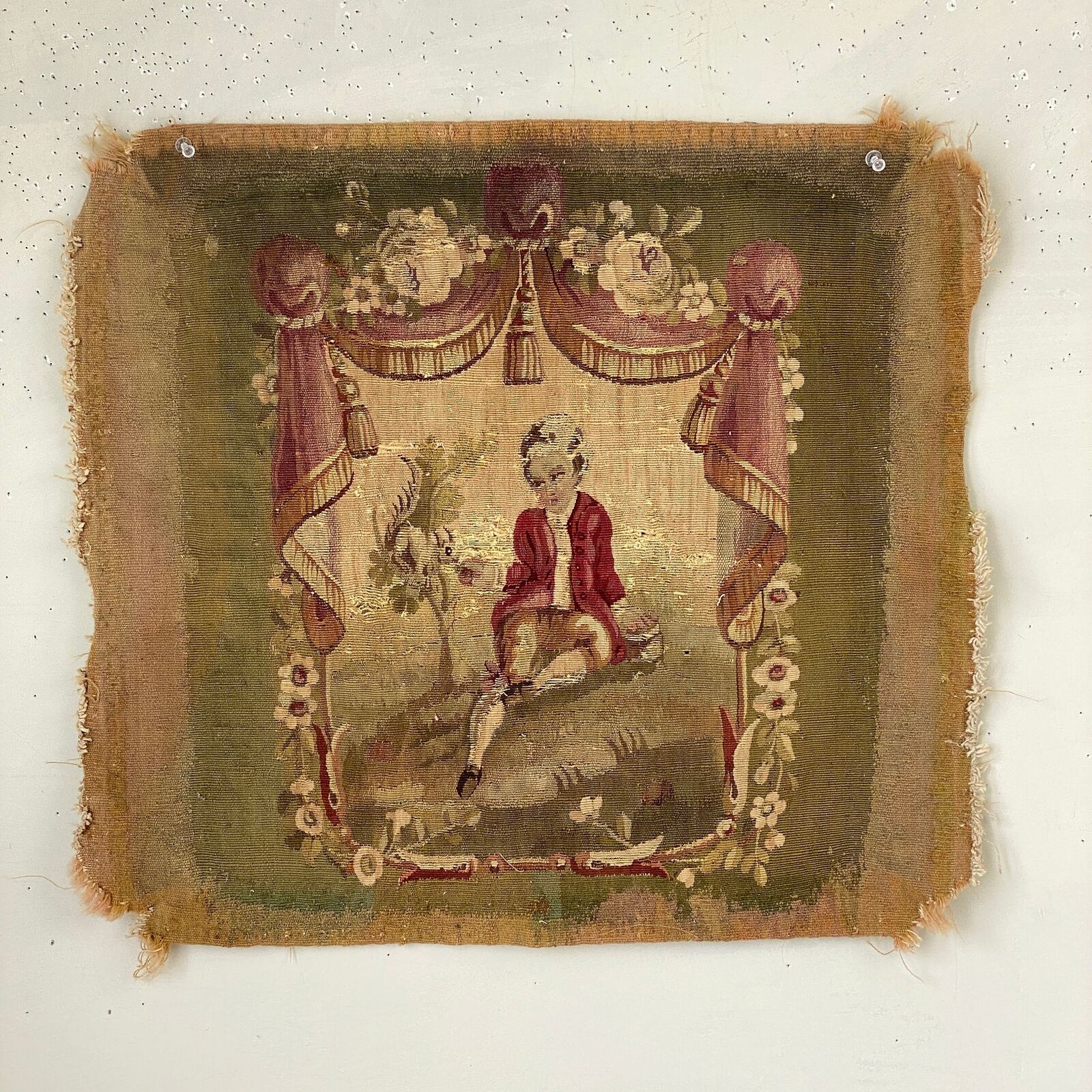 18th Century Aubusson Chair Back Cover for Framing