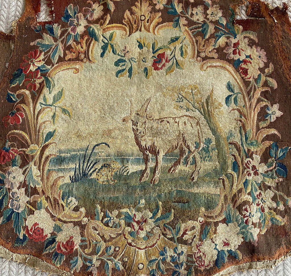 18th Century Aubusson Beauvais Tapestry Chair Seat