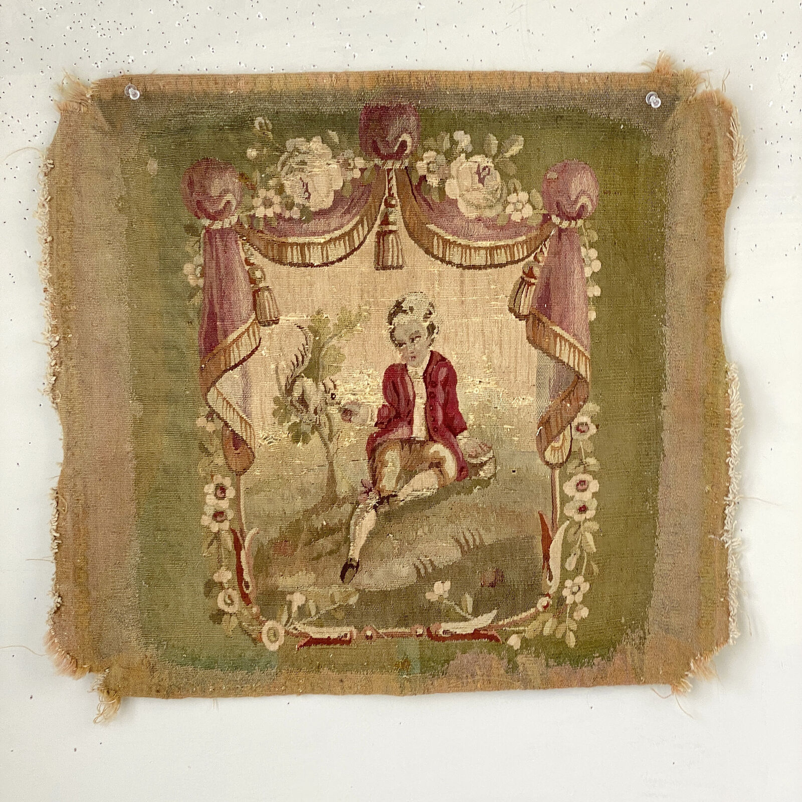 18th Century Aubusson Chair Back Cover for Framing