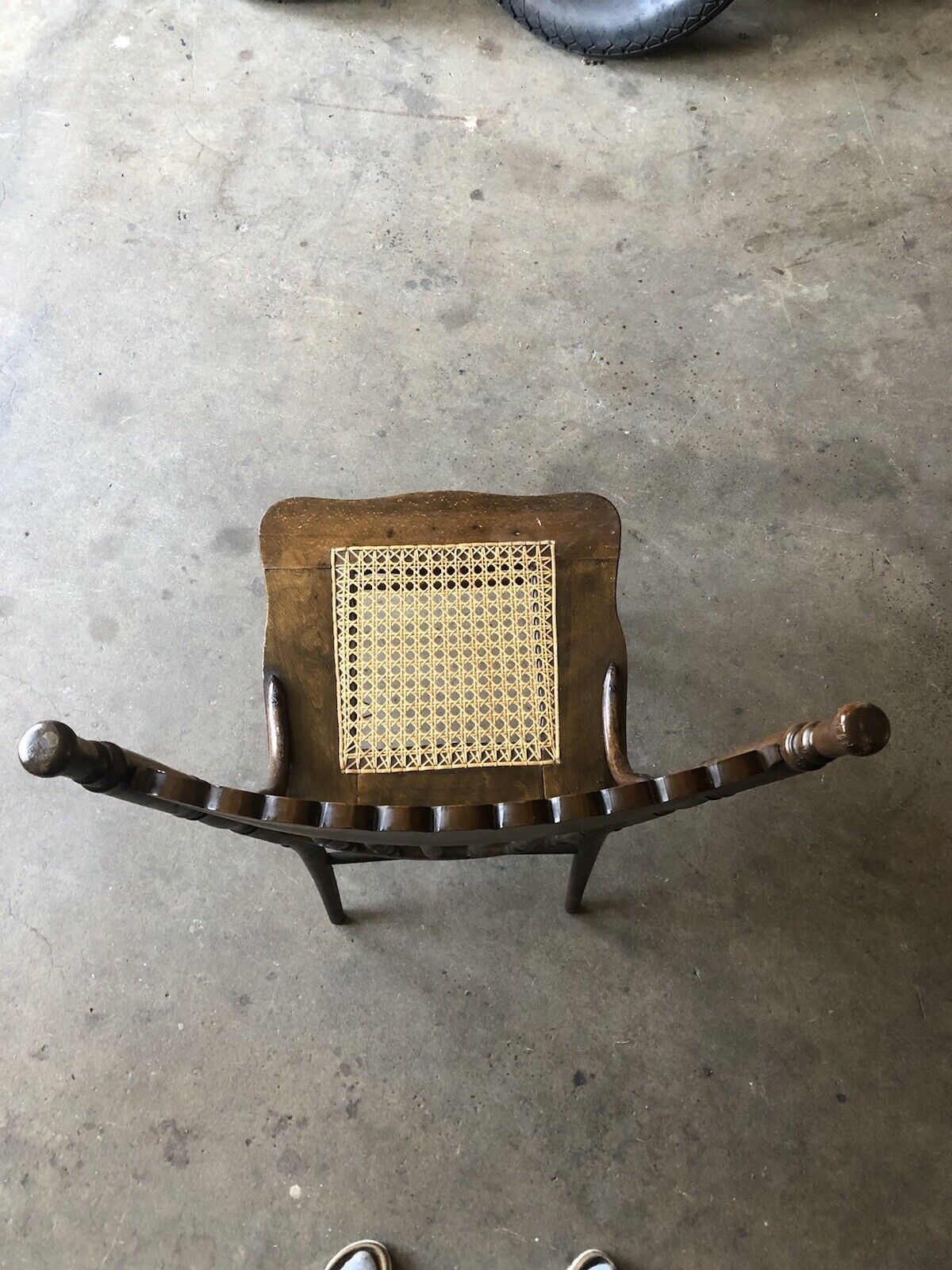Antique American Press Back Oak Dining Chair - Stunning