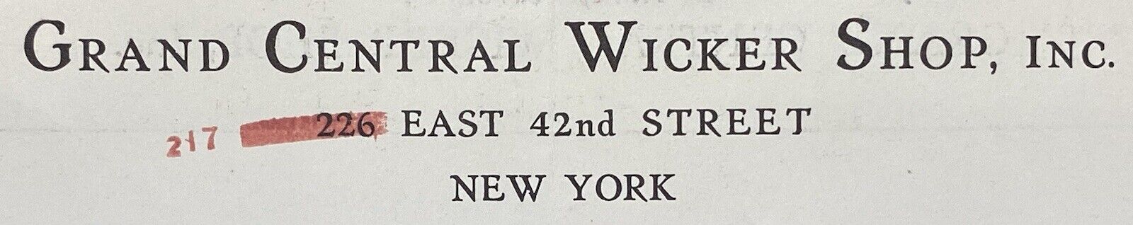 Antique 1920-1930 Grand Central Wicker Shop Promotional Set