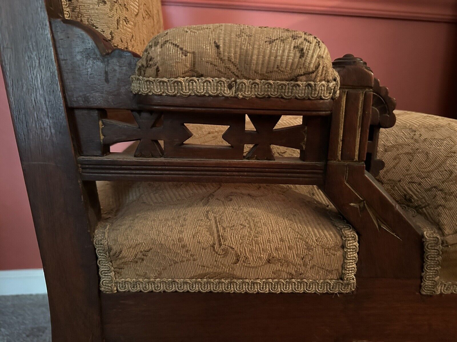 Set of 2 Antique Eastlake Victorian Parlor Chairs