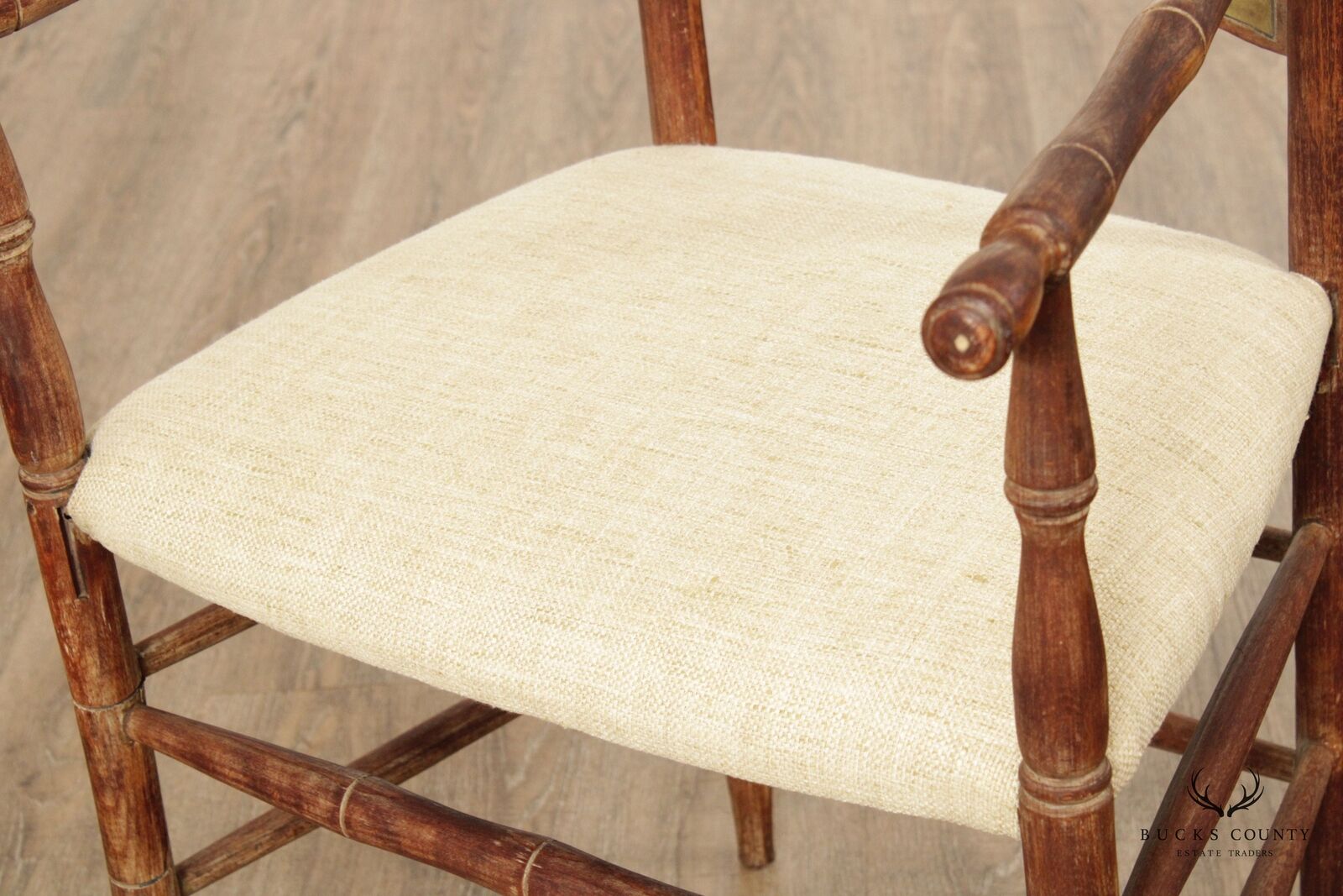 18th Century Swedish Country Painted Ladderback Armchair