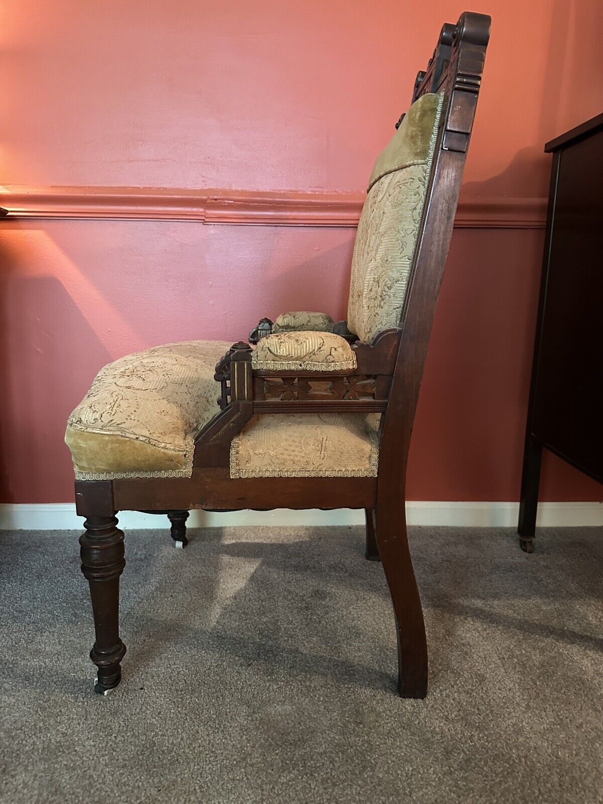Set of 2 Antique Eastlake Victorian Parlor Chairs
