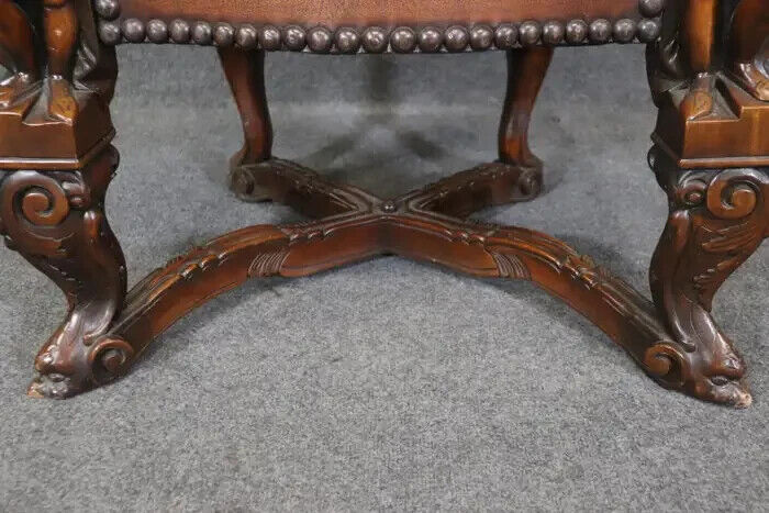 Andrea Brustolon Style Figural Armchair by Theodore Alexander