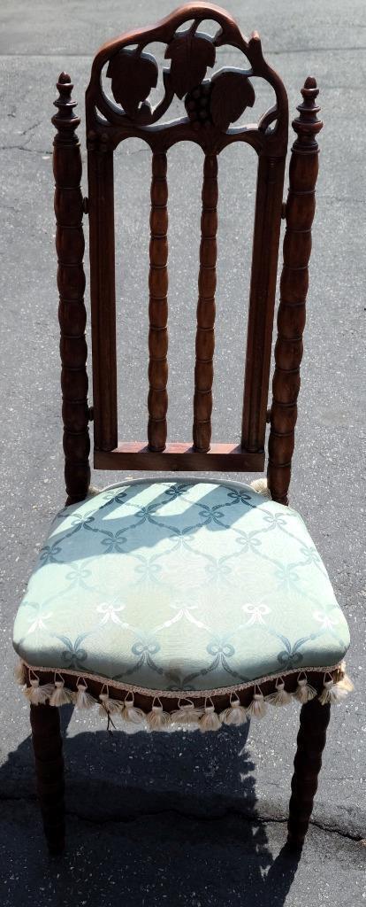Antique Solid Wood Child's Side Chair - Amazing Carvings