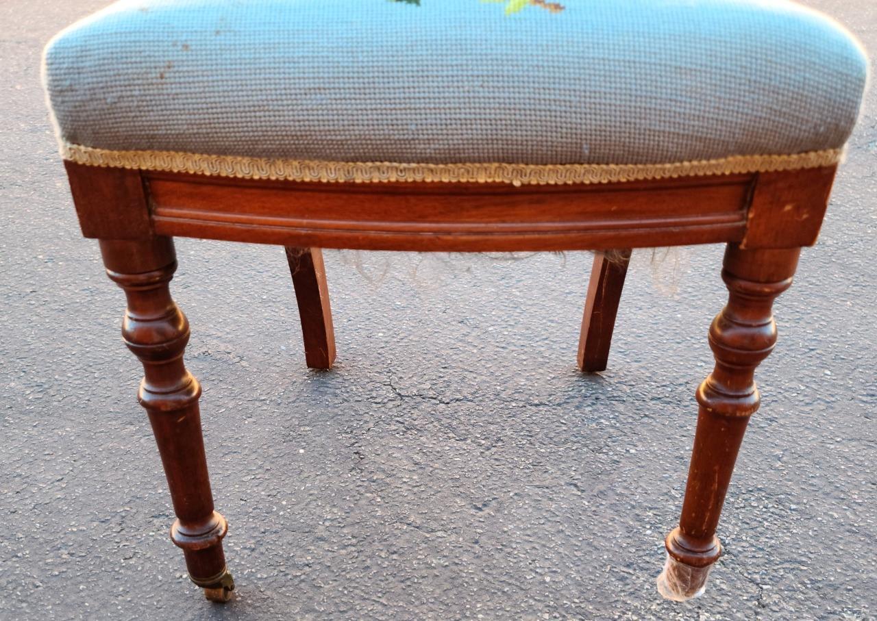 Elegant Vintage Wooden Side Chair with Exquisite Carvings