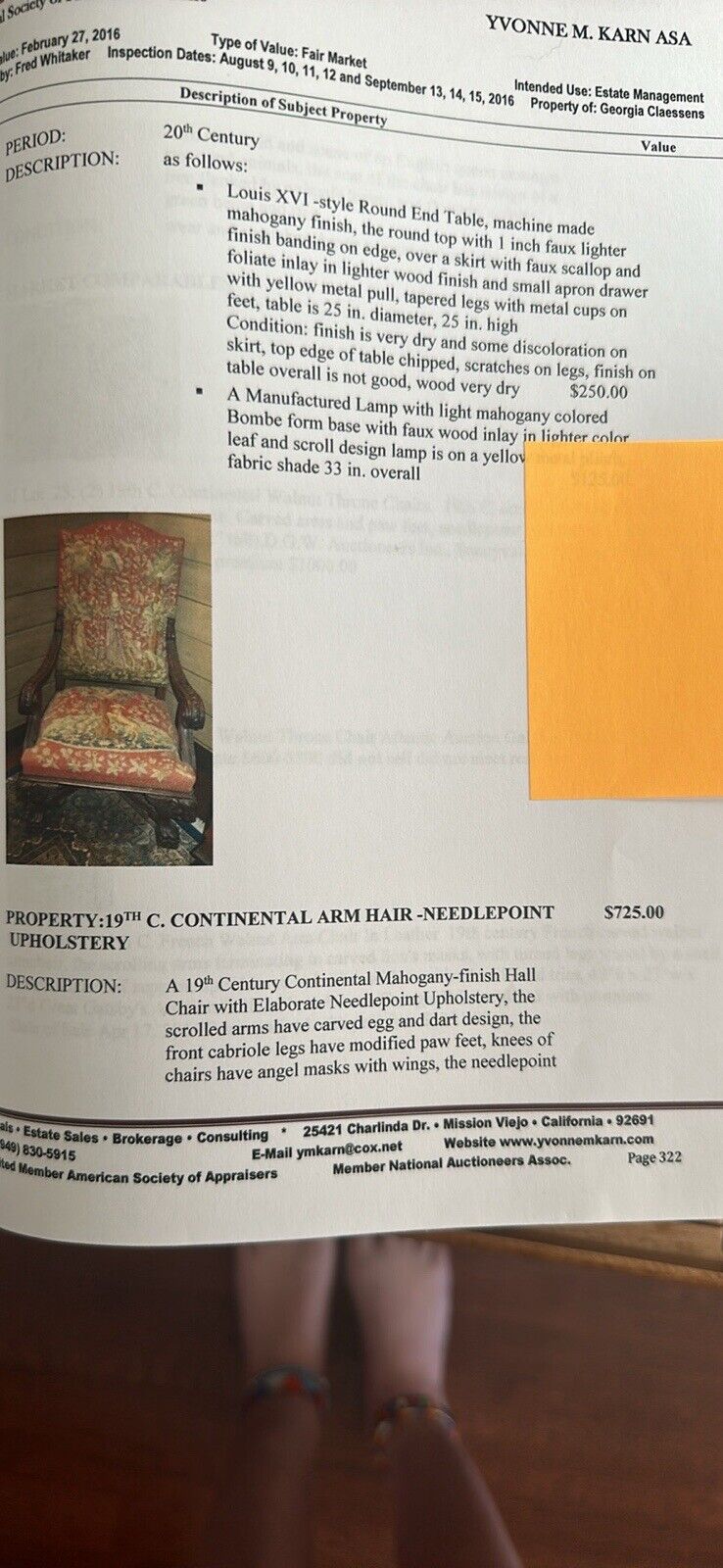 Carved Mahogany Side Chair with Needlepoint Seat
