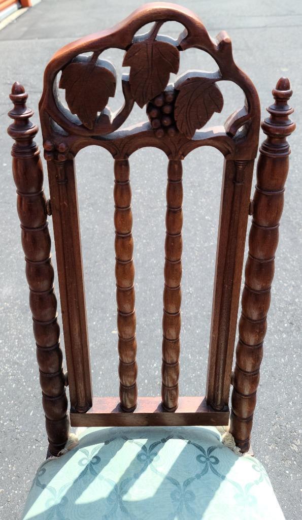 Antique Solid Wood Child's Side Chair - Amazing Carvings
