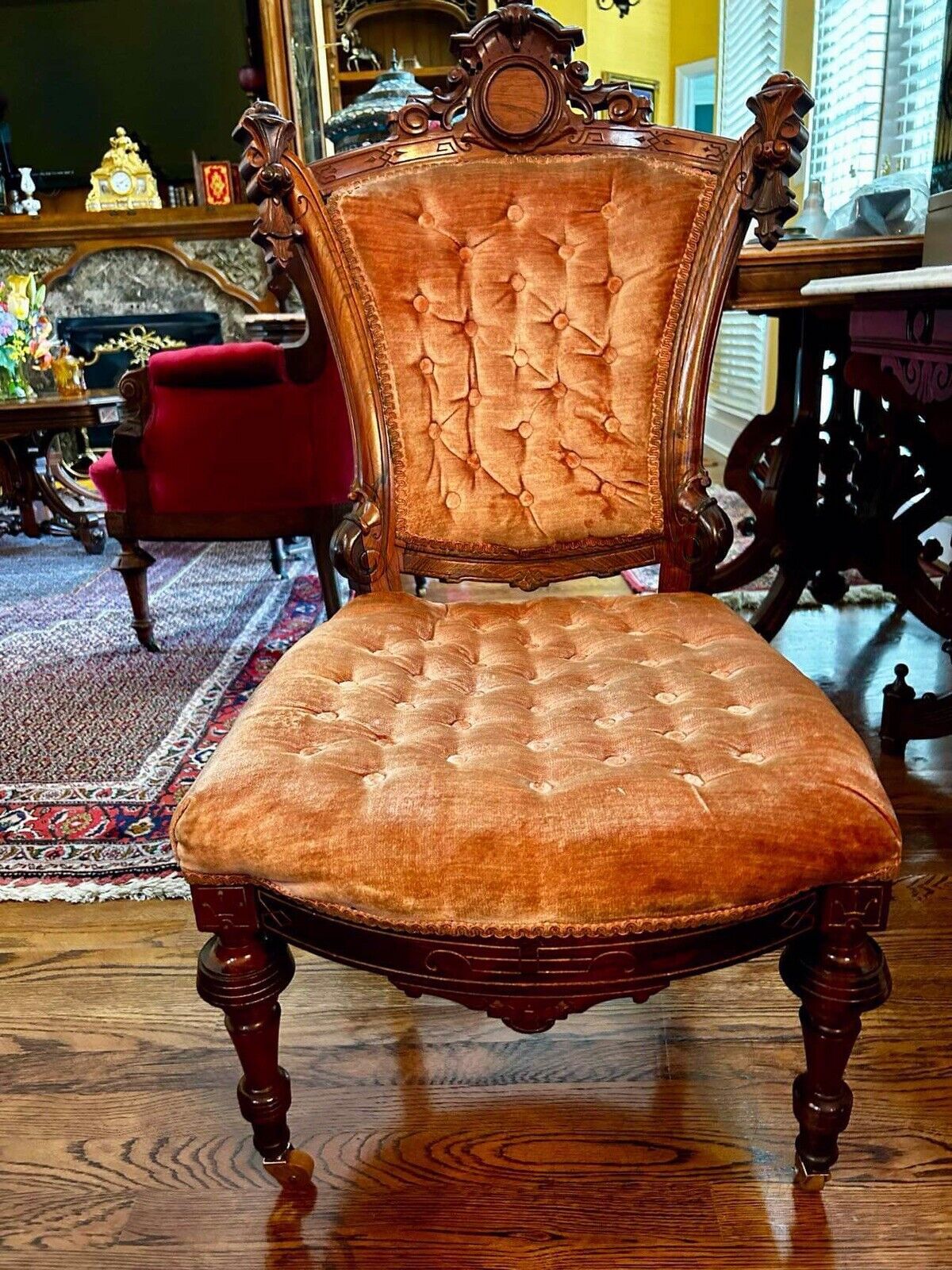 Victorian Renaissance Revival Rosewood (or Walnut) Chair