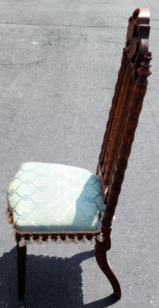 Antique Solid Wood Child's Side Chair - Amazing Carvings