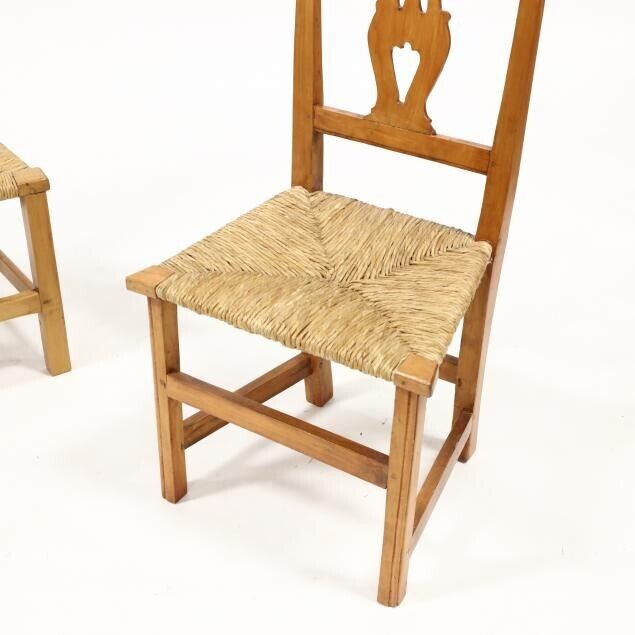 Pair of Antique Chippendale Side Chairs from New England