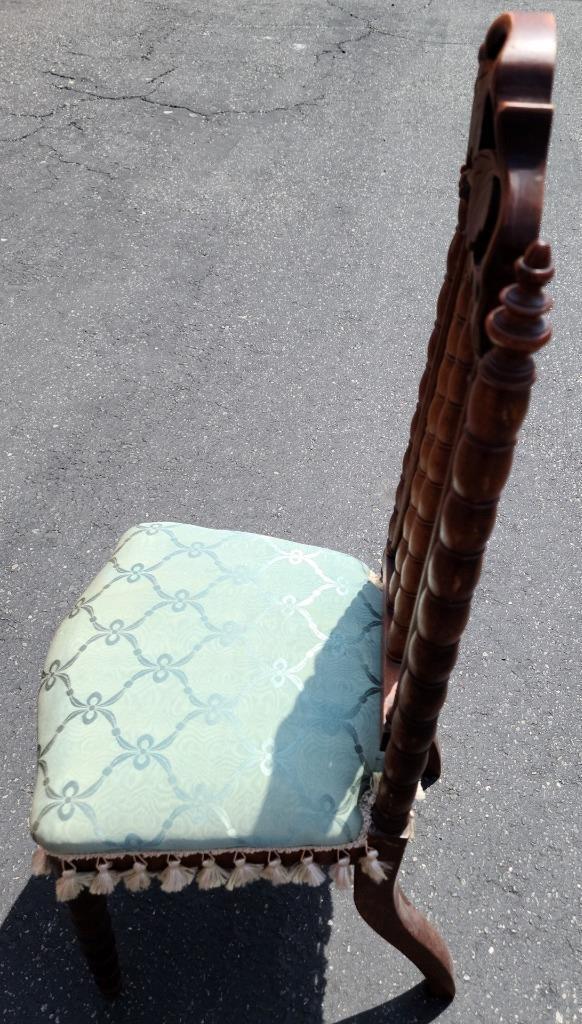 Antique Solid Wood Child's Side Chair - Amazing Carvings