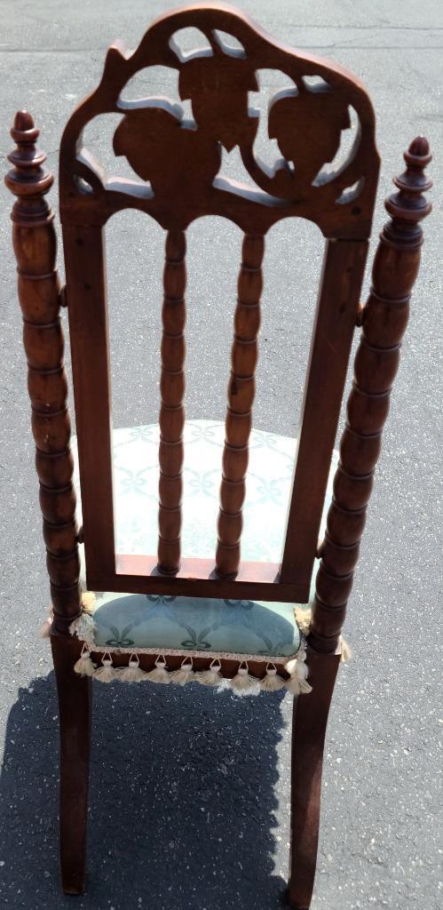 Antique Solid Wood Child's Side Chair - Amazing Carvings