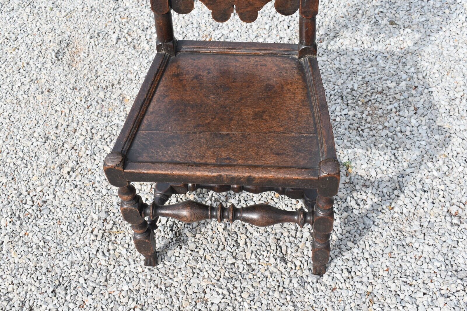17th Century Carved Oak Wainscot Side Chair