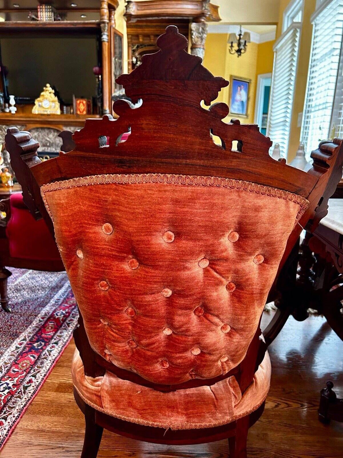 Victorian Renaissance Revival Rosewood (or Walnut) Chair