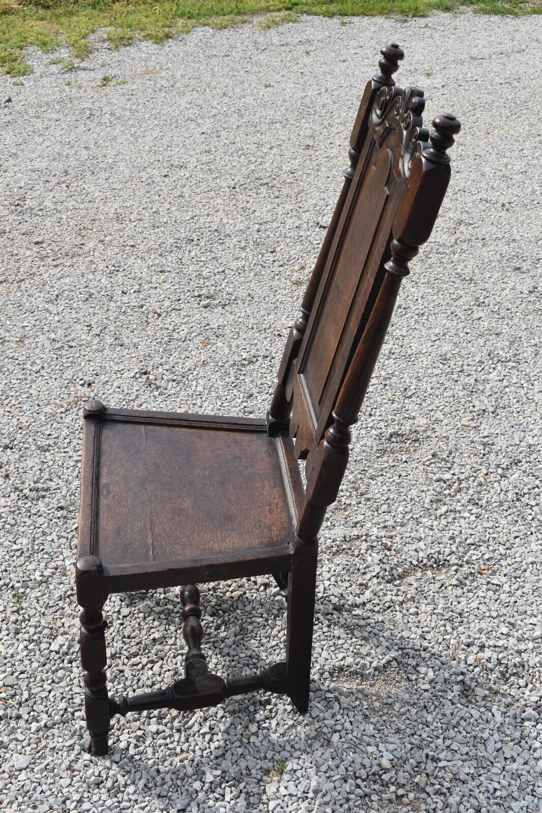 17th Century Carved Oak Wainscot Side Chair
