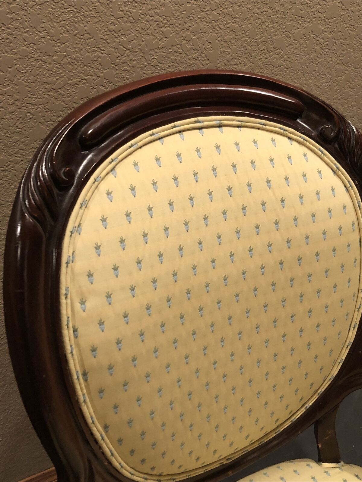 Victorian Oval-Backed Parlor Chair Set with Ottoman