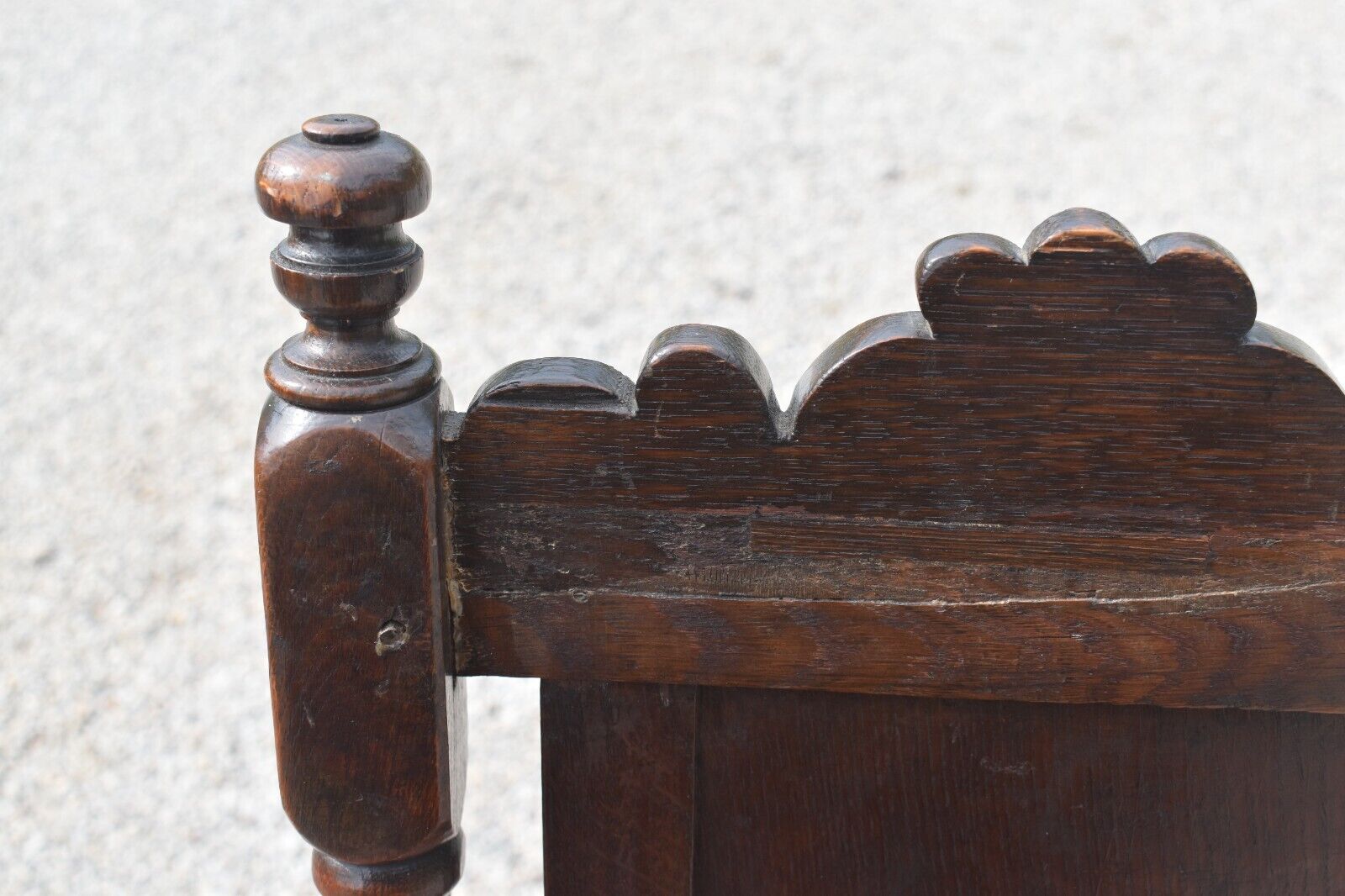 17th Century Carved Oak Wainscot Side Chair