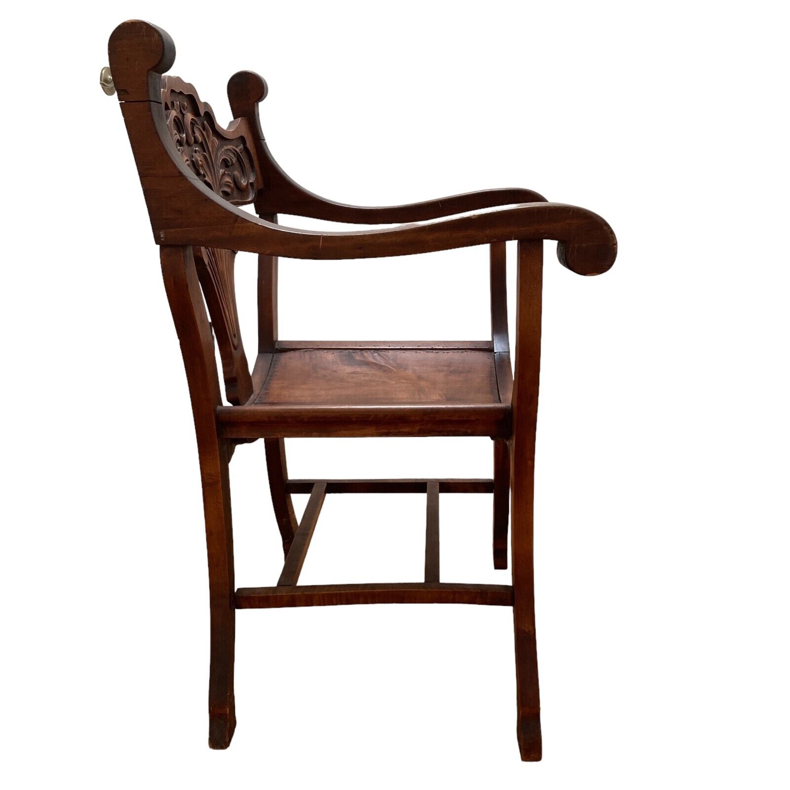 Vintage Victorian Hand Carved Wood Chair Floral Design
