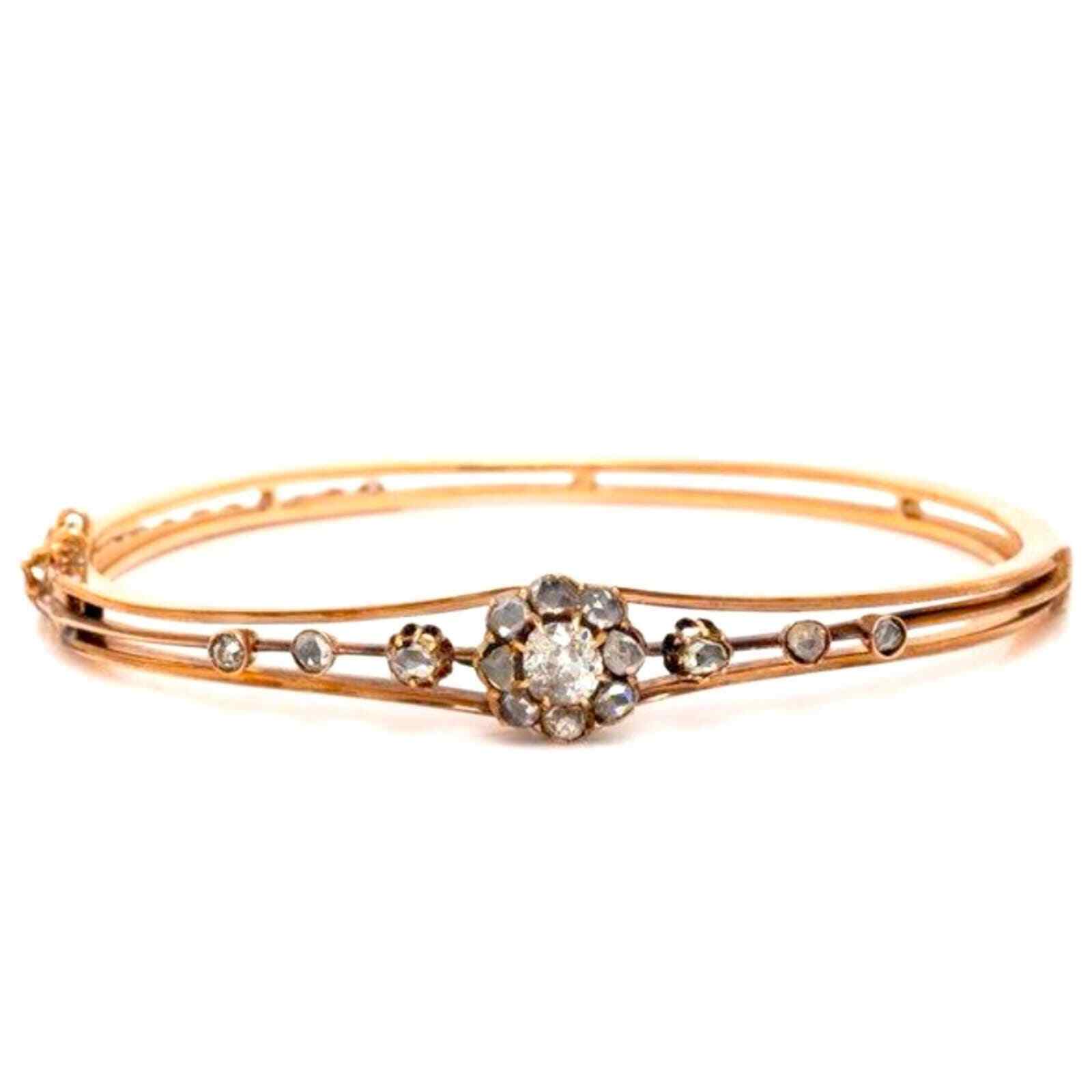 Antique Circa 1900’s Rose Gold & Diamond Bracelet