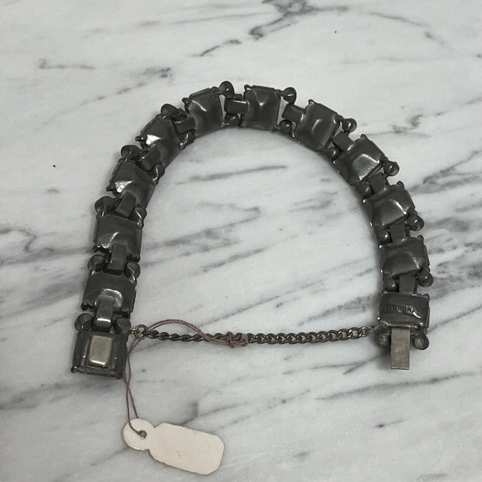 Earliest Known 1900’s Eisenberg Original Bracelet Rhinestone - All Stones
