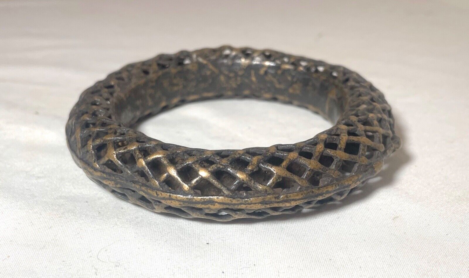 1800's Antique African Niger Baoulé Dogon Bronze Manilla Currency Bracelet rare