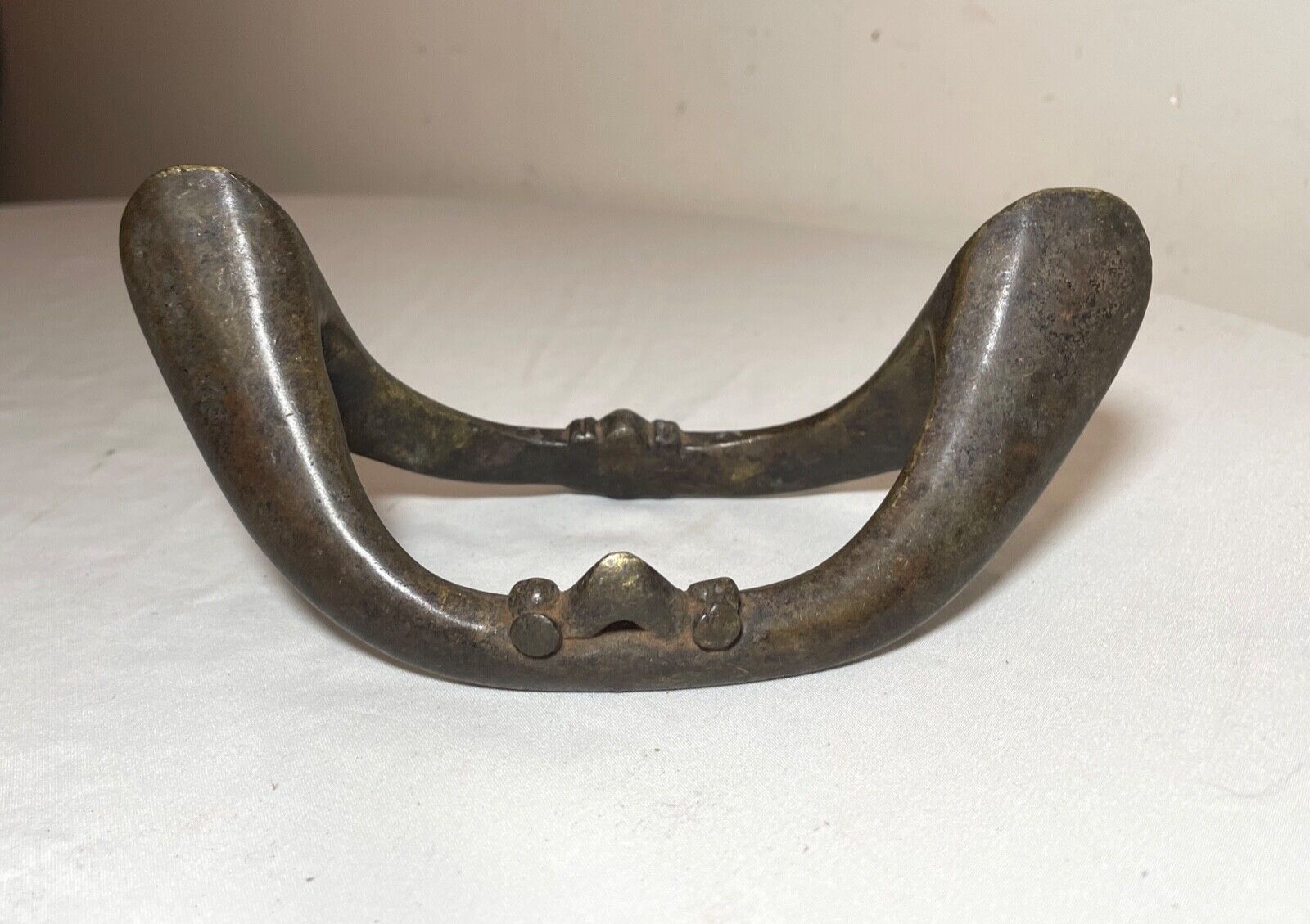 rare 1800's Antique West African Senufo Fußreife Bronze Currency Ankle Bracelet
