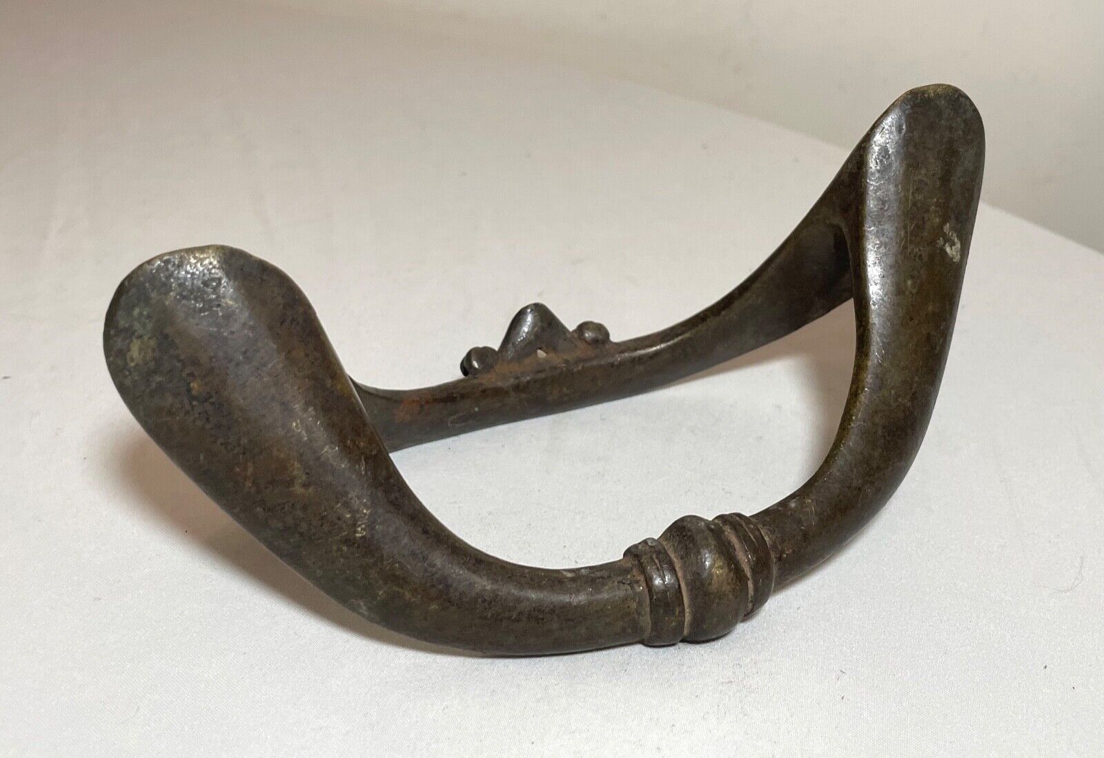 rare 1800's Antique West African Senufo Fußreife Bronze Currency Ankle Bracelet