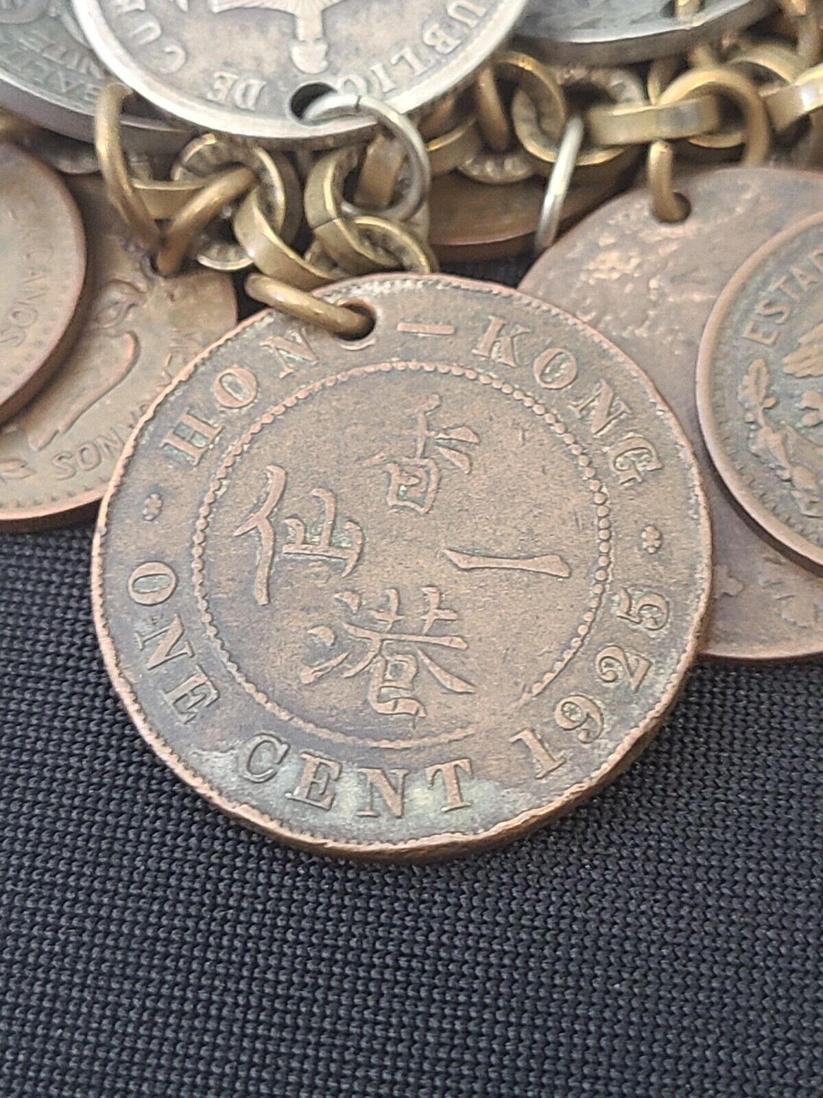 Handmade Antique Silver Coin Love Token Victorian Bracelet Dates 1800s To 1930s