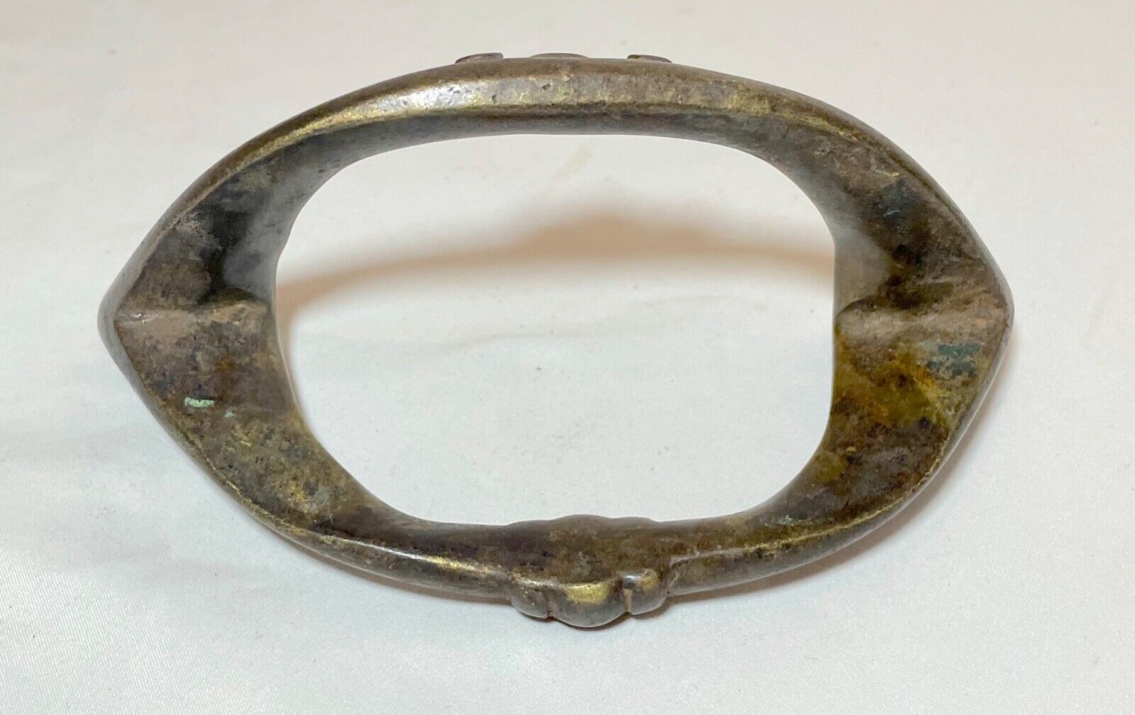 rare 1800's Antique West African Senufo Fußreife Bronze Currency Ankle Bracelet