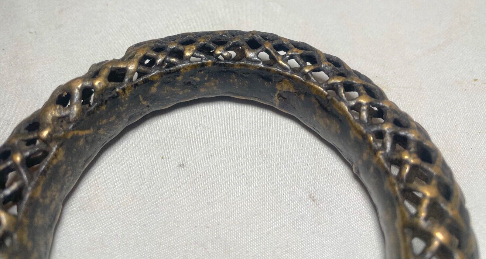 1800's Antique African Niger Baoulé Dogon Bronze Manilla Currency Bracelet rare 