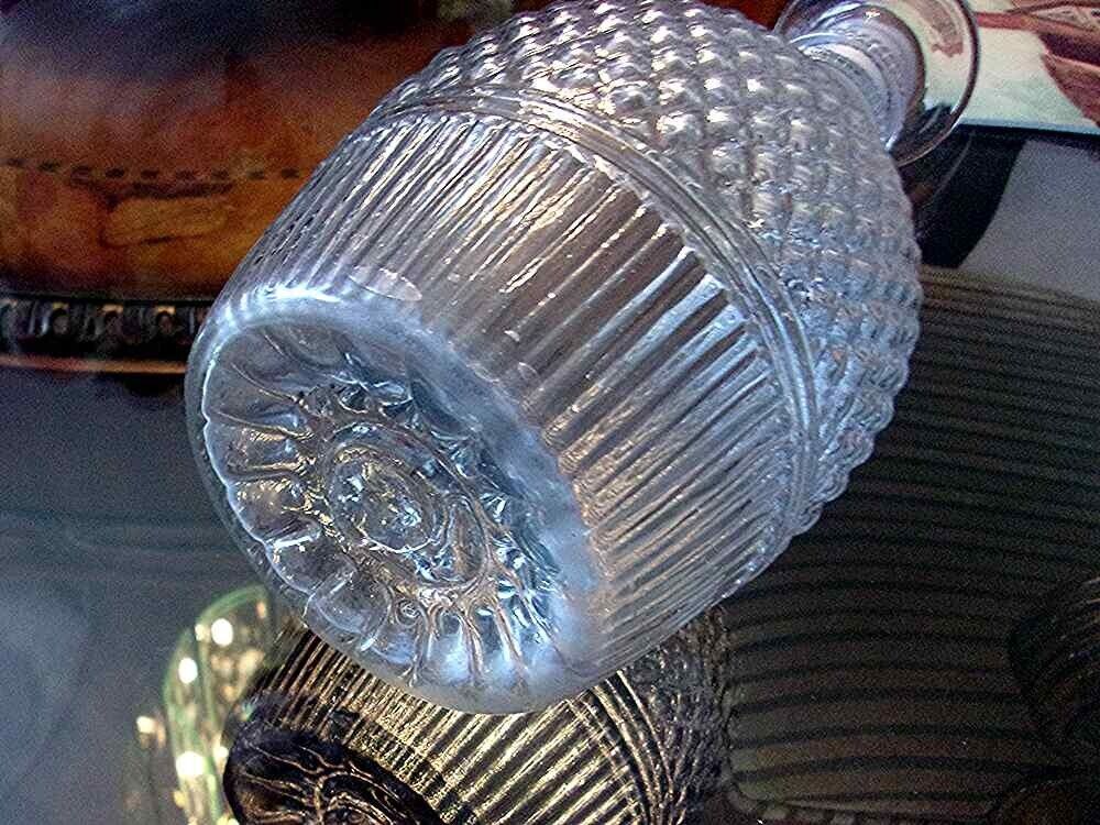 Mid 1700s Pontil Wine Decanter 3 Ring Authentic Very Nice is 8 Inches Tall