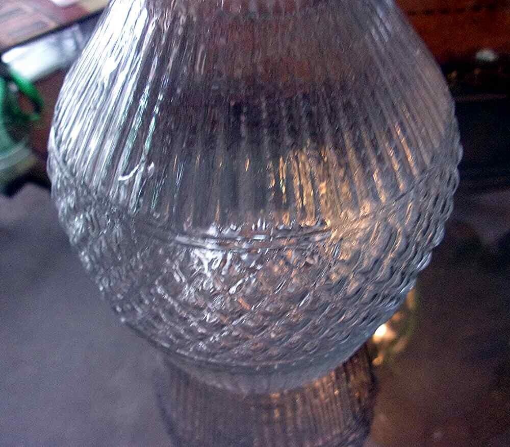 Mid 1700s Pontil Wine Decanter 3 Ring Authentic Very Nice is 8 Inches Tall
