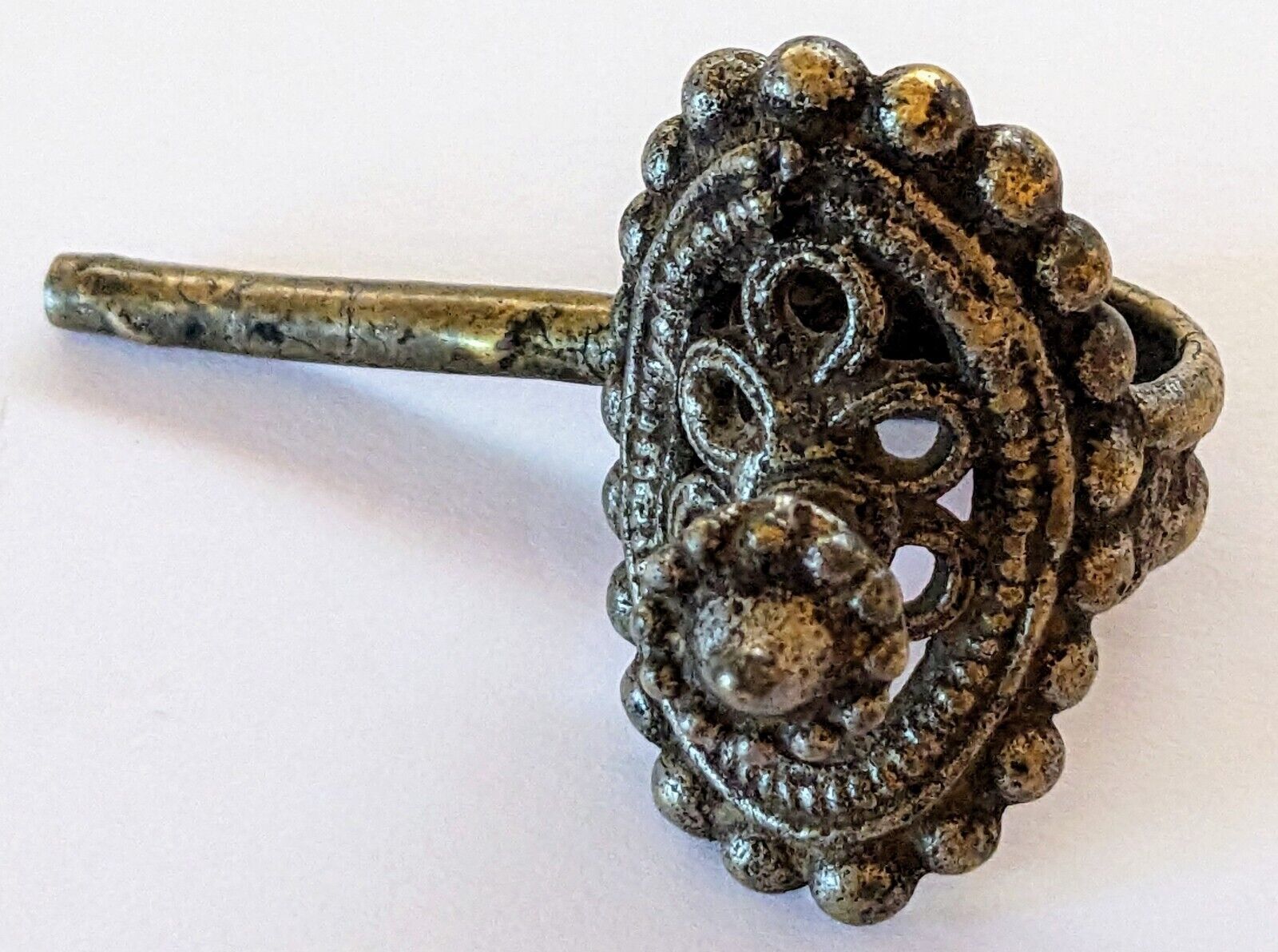 Authentic Circa 1800s Antique Woman's Brass Toe Ring India Anneau D' Orteil