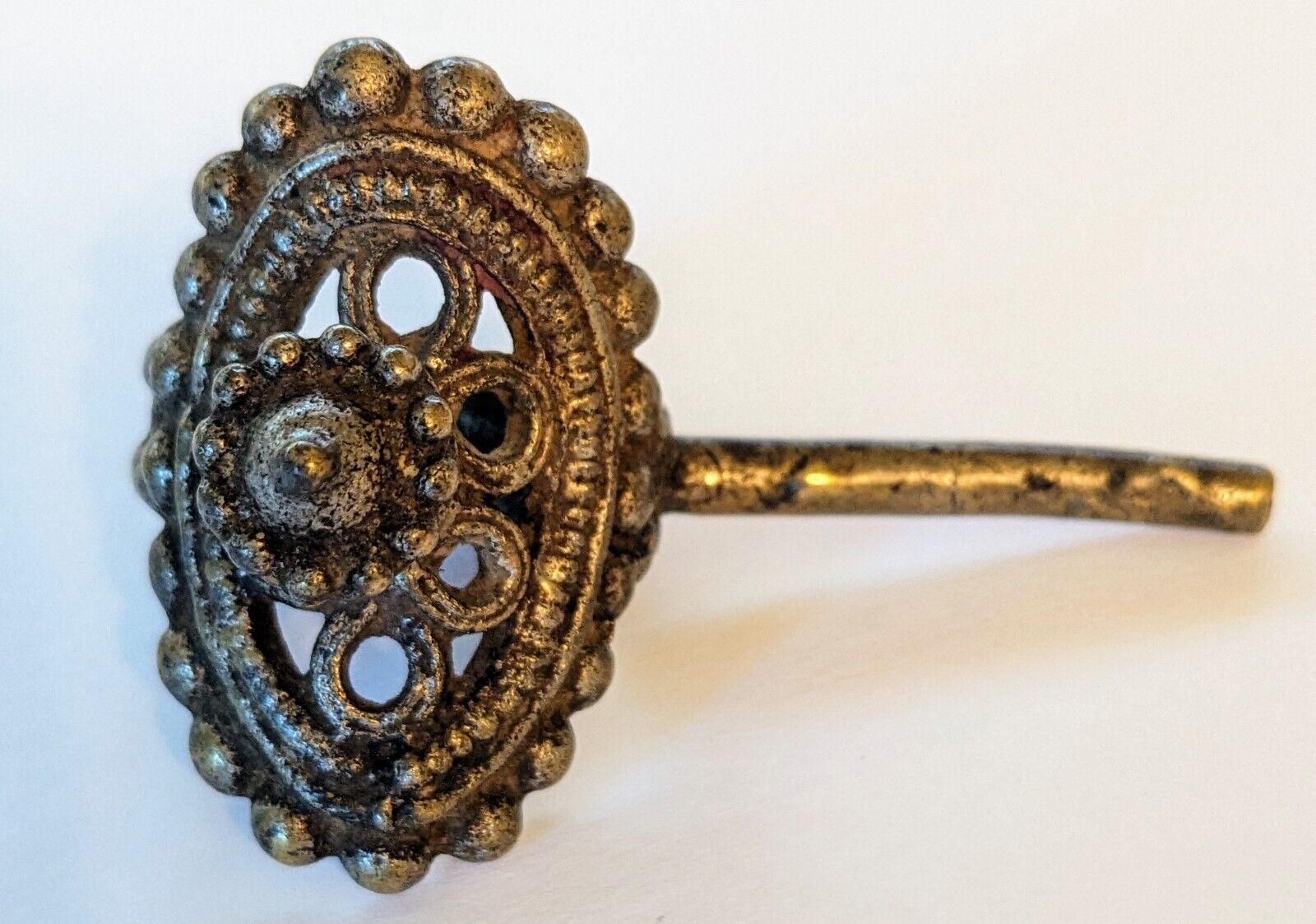 Authentic Circa 1800s Antique Woman's Brass Toe Ring India Anneau D' Orteil
