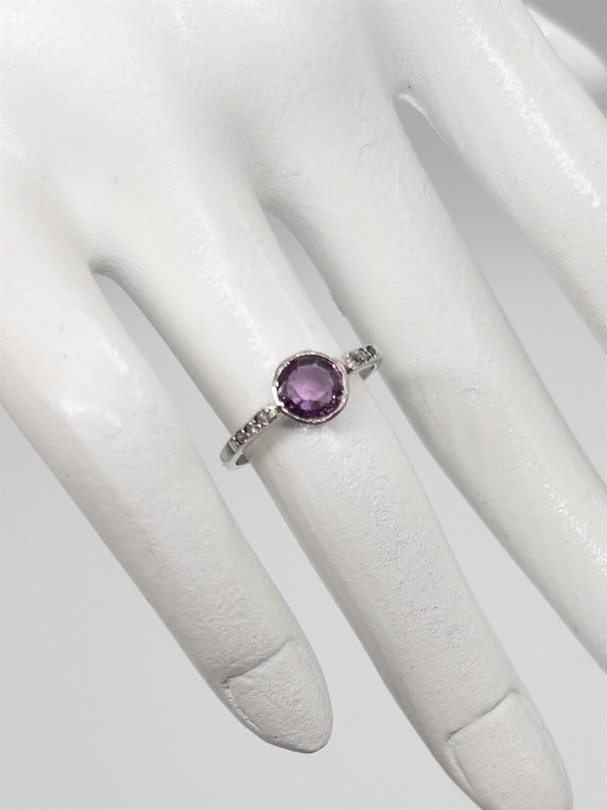 Antique 1900s $5000 1ct Certified NO HEAT Purple Sapphire Diamond Platinum Ring